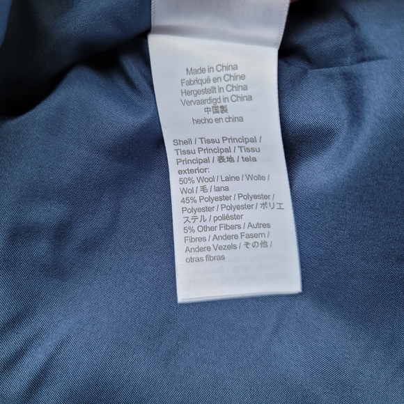 New! J. CREW Size 6 City Coat in Windowpane Antique Navy Blue White NWT - Picture 9 of 9